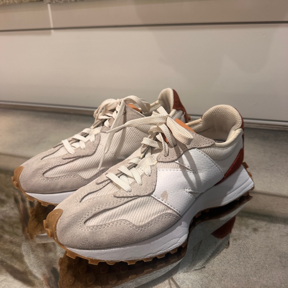 New Balance Neutral Cream & White Retro  Sneakers